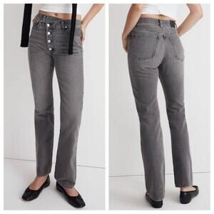 Madewell The '90s Straight Jean Rigid in Burwick Wash - Size 27
